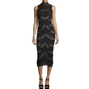 Cinq à Sept Nile Turtleneck Lace Midi Dress Size 6